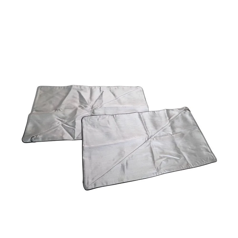 Lot of 2 West Elm Gray Silk Wool Rectangle Throw Pillow Covers NWT
